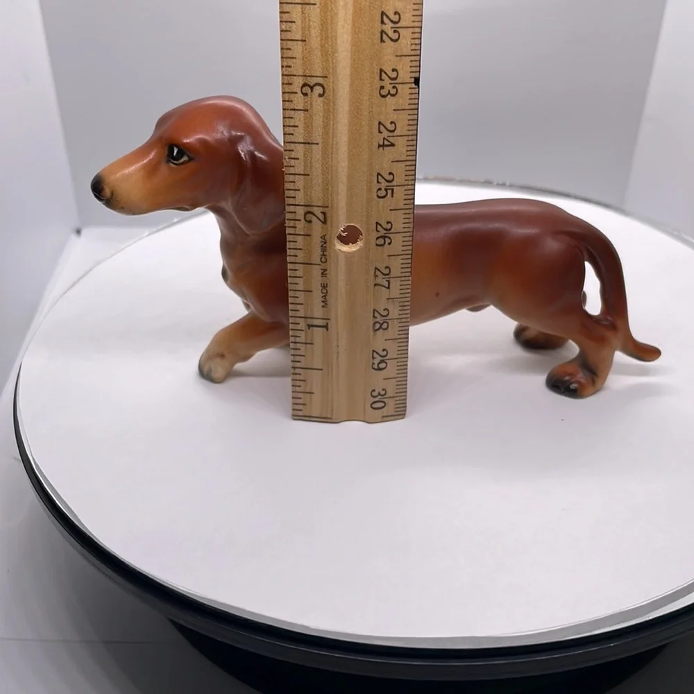 Dachshund porcelain vintage figurine.